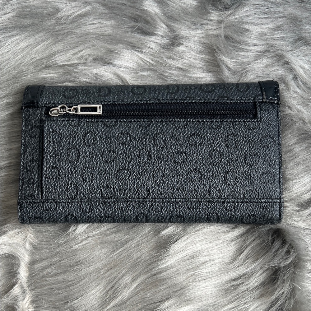 GUESS Charcoal and Black Patterned Wallet - Picture 2 of 10